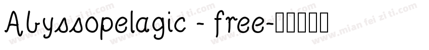 Abyssopelagic - free字体转换